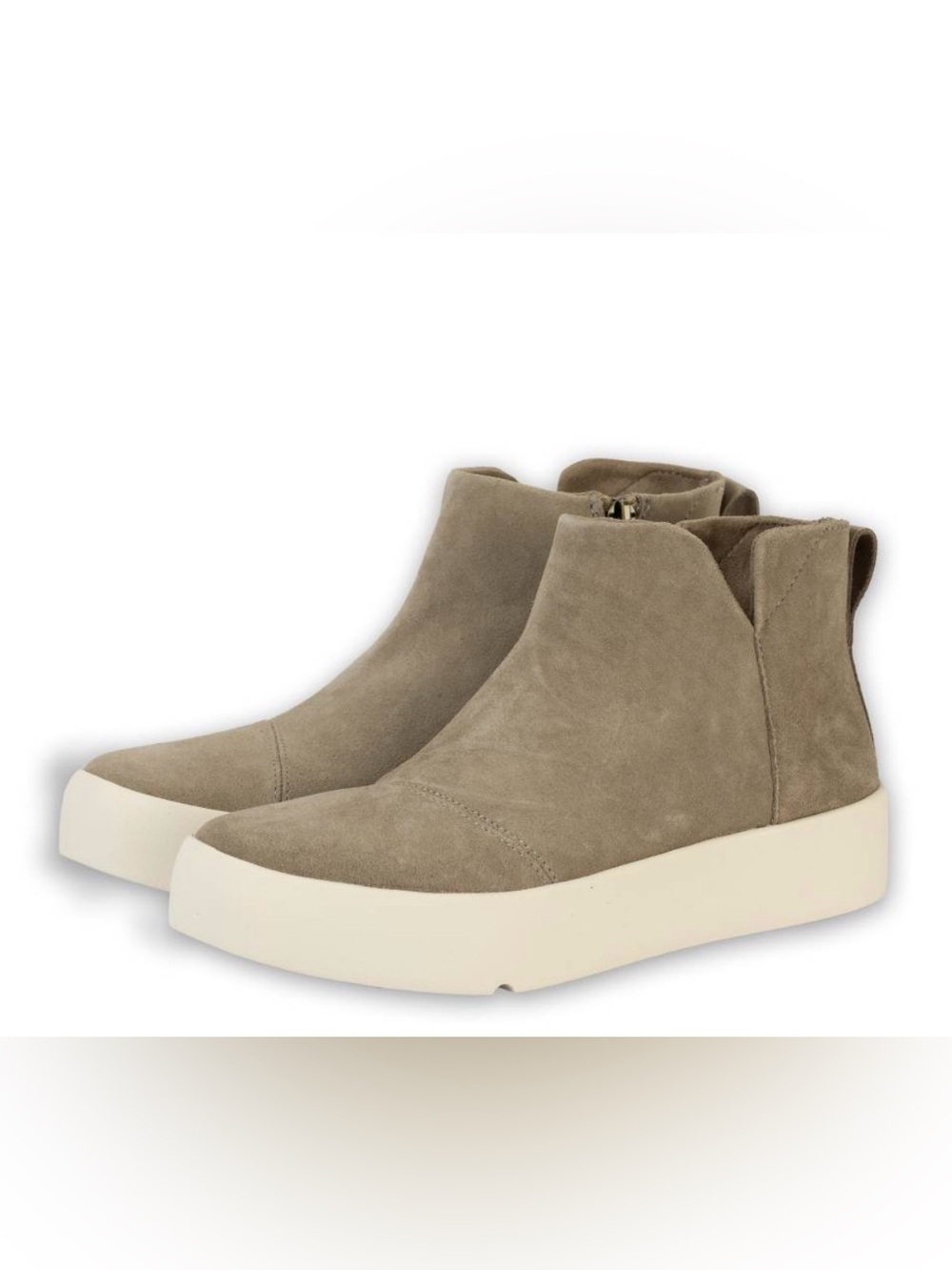 TOMS Verona Mid Platform Sneakers Dune Grey Suede Size 8 NWT - Picture 1 of 9